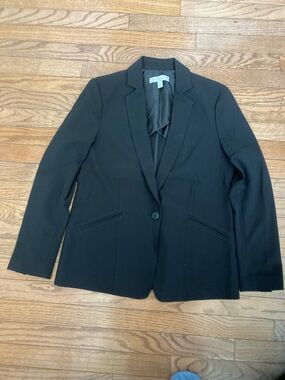 New York & Company Black Single-Button Tailored Blazer